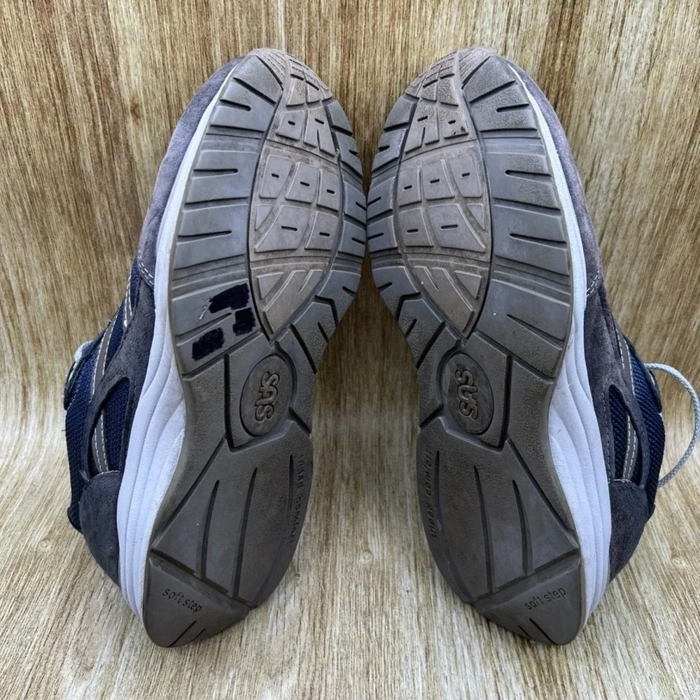 SAS Journey Mesh Men's Size 9 Blue Grey Suede Walking Shoes Made in USA Sneakers